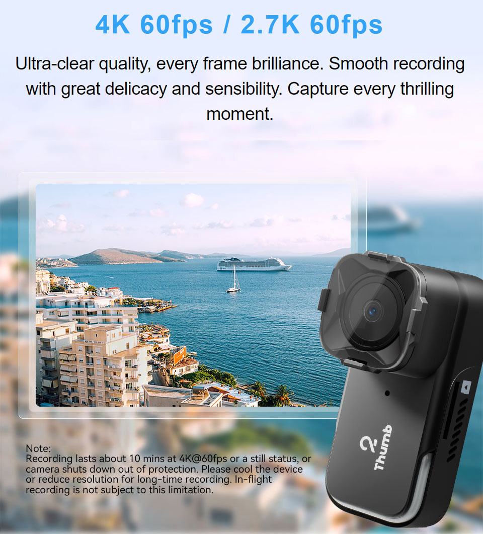 Drone Camera Hd - Nouvelle Version RunCam Thumb 2 4K