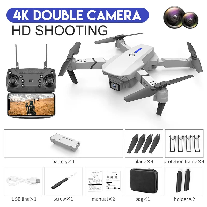 Le Drone pliant intelligent E8 - Drone Camera Professional avis et prix