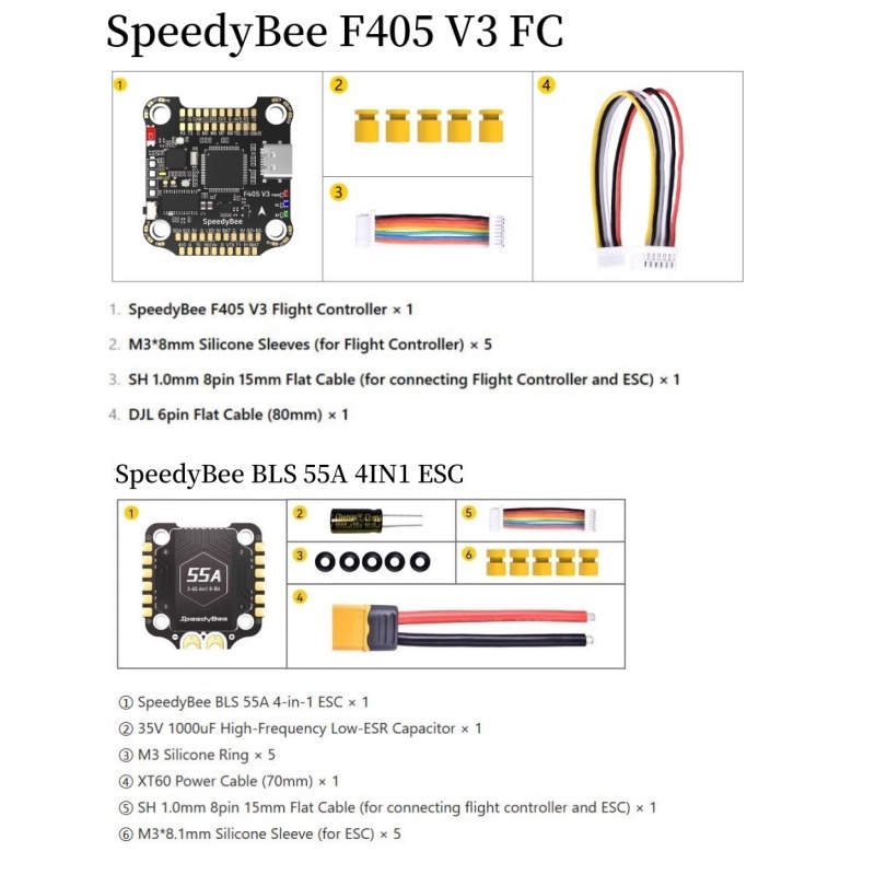 SpeedyBee F4 F405 V4 55A BLS 3 - Betaflight Fc F4 avis et prix